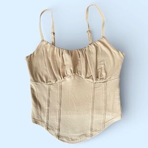 Hollister Co. Tan Corset Cami Top
